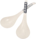 Ceramic Soup Ladle Set (2 Pieces), Special Stirring and Serving Spoons for Hot Pot, Suitable for Non-stick Pans