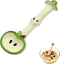 Apple-Shaped Ceramic Small Soup Spoon, Handmade Long-Handled Dessert Spoon