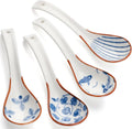 4-Piece Ceramic Soup Ladle Set, Multi-functional Table Spoons