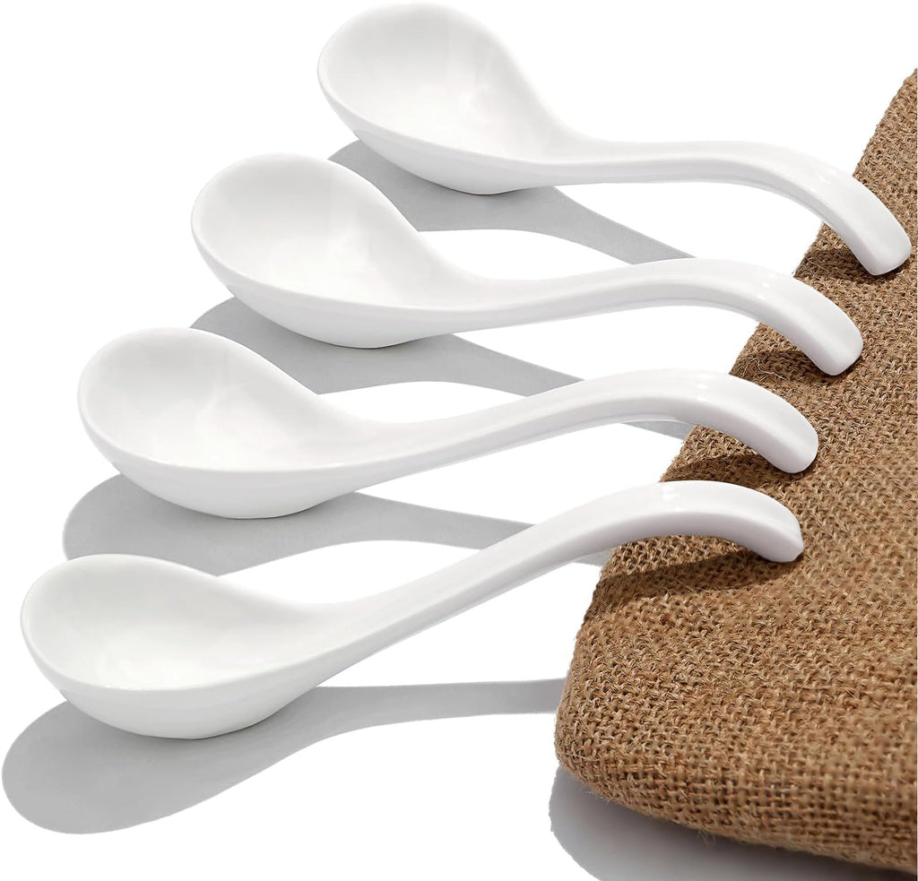 Long-Handled Non-Slip Ceramic Spoon, Multi-Purpose Spoon for Soup and Porridge