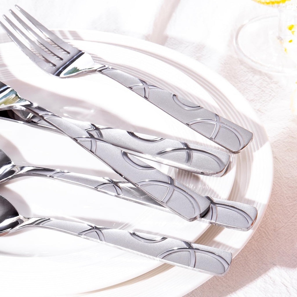 20PCS Silverware Set Service for 4,Premium Stainless Steel Cutlery Set, Mirror Polished Flatware Sets,Modern Kitchen Eating Utensils Set Include Spoons Forks Knives
