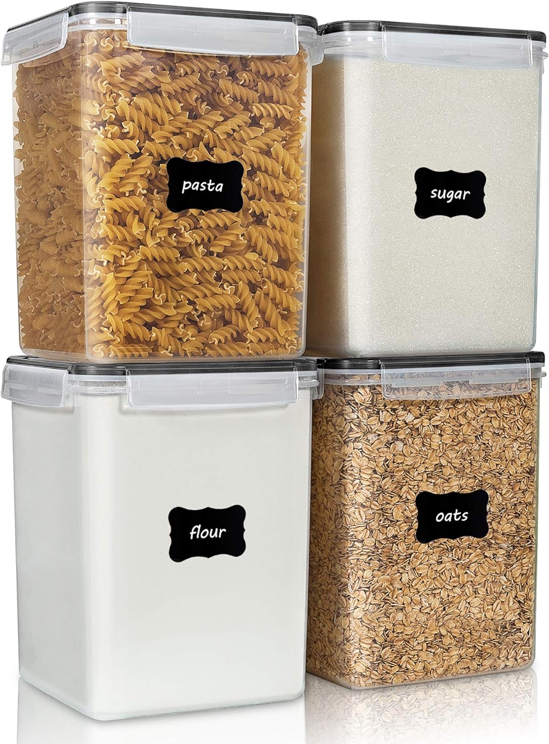 Four Large Food Storage Containers, 5.2L/175oz