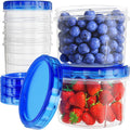 6-pack 16oz Frozen Food Storage Boxes – Plastic soup/prep containers with screw-top lids, stackable and leak-proof, microwave and dishwasher safe