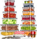 36-Piece Food Storage Container Set with Lids (18 Containers + 18 Lids)