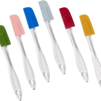 Set of 6 Mini Silicone Spatulas for Kitchen Cooking & Baking, Small Silicone Cooking Utensils, Heat Resistant BPA Free - Up To 446 Degrees
