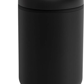 Vacuum Coffee Canister – 1.2L Stainless Steel Airtight Food Storage Container for Coffee Beans, Ground Coffee, Tea & Spices – Vacuum Seal Preserves Freshness – Matte Black